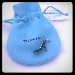 Tiffany & Co Blue Black Enamel High Heel pendant